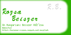 rozsa beiszer business card
